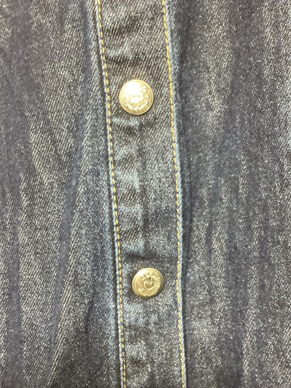 Angels Dark Blue Denim Shirt Dress with Tie Waist - Picture 3 of 11